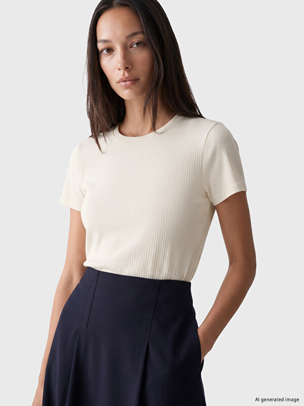 LC WAIKIKI Crew Neck Ribbed Women's T-Shirt