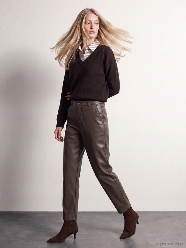 LCW Vision Kunstleder Zigaretten Damenhosen