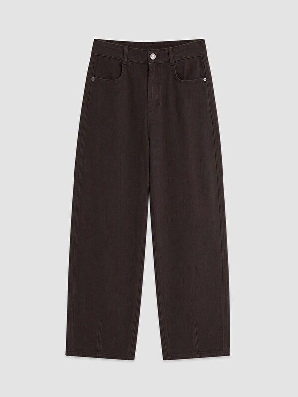 LCW Kids Barrel Fit Kız Çocuk Gabardin Pantolon
