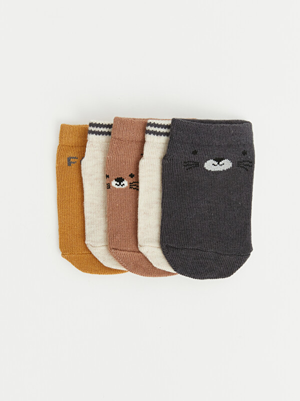 LCW Kids Patterned Baby Boys' Trainer Socks 5 Pack
