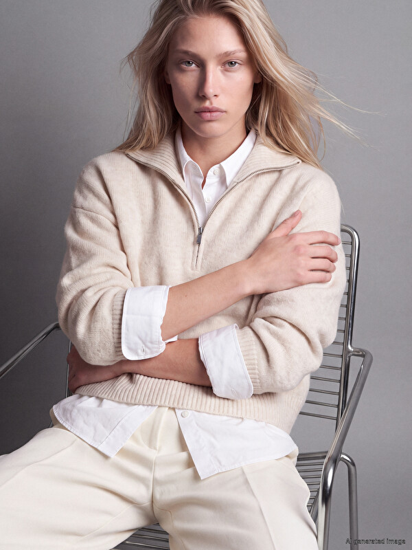 LCW Vision Polo Collar Women's Knitwear Sweater