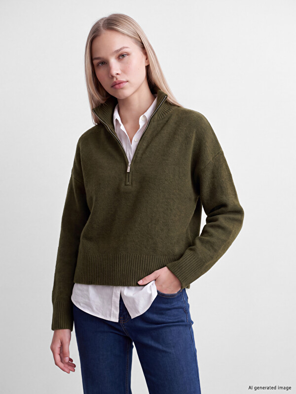 LCW Vision Polo Collar Women's Knitwear Sweater