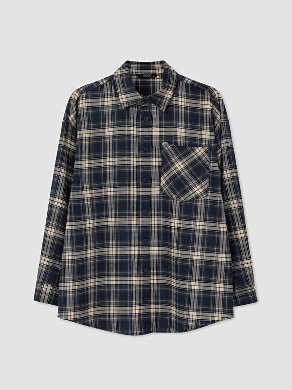 XSIDE Ekose Oversize Kadın Oduncu Gömlek