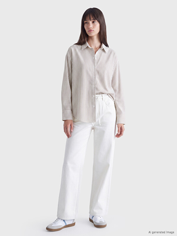 XSIDE Striped Oxford Oversize Women's Shirt