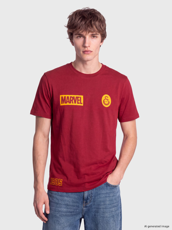 XSIDE Bisiklet Yaka Galatasaray Baskılı Penye Erkek Tişört