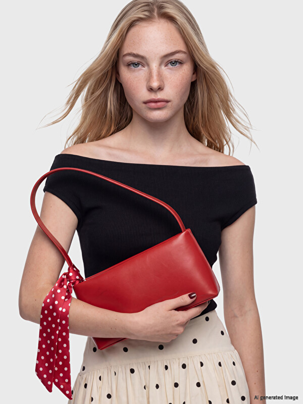 LCW ACCESSORIES Leather-look Scarfed Women's Shoulder Bag