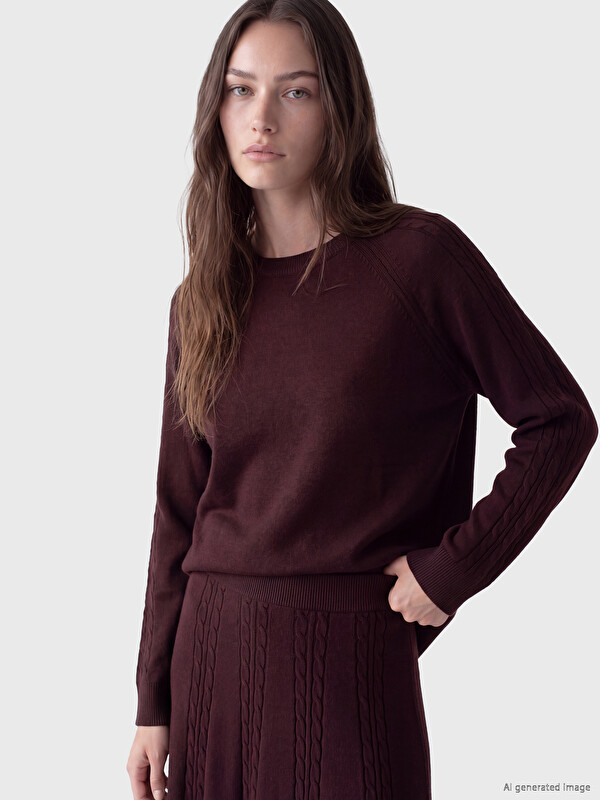 LCW Modest Crew Neck Women's Knitwear Sweater