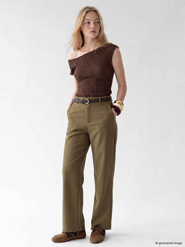 XSIDE Waist Belted Women's Trousers