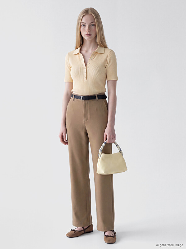 XSIDE Waist Belted Women's Trousers