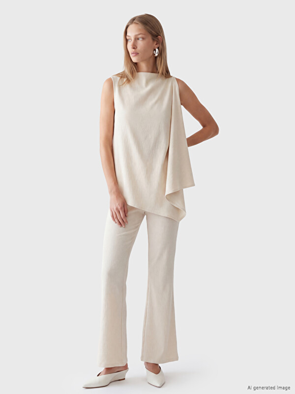 LC WAIKIKI Elastic Waist Flare Women's Trousers