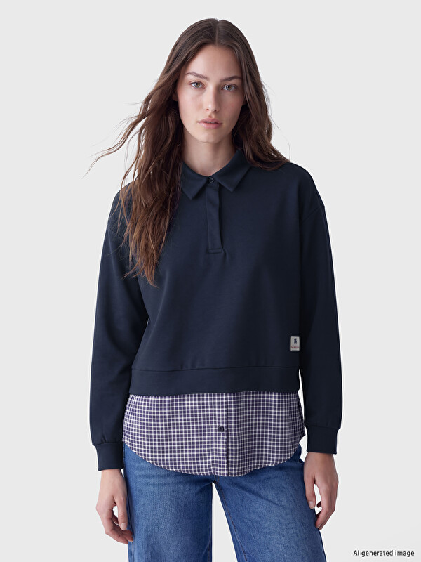 LCW Modest Soft Touch Women's Sweatshirt Tunic