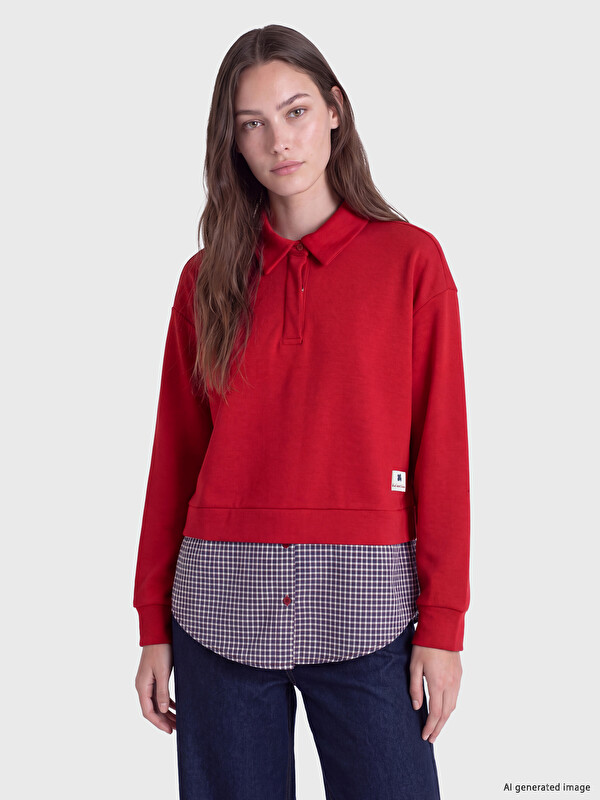 LCW Modest Soft Touch Women's Sweatshirt Tunic
