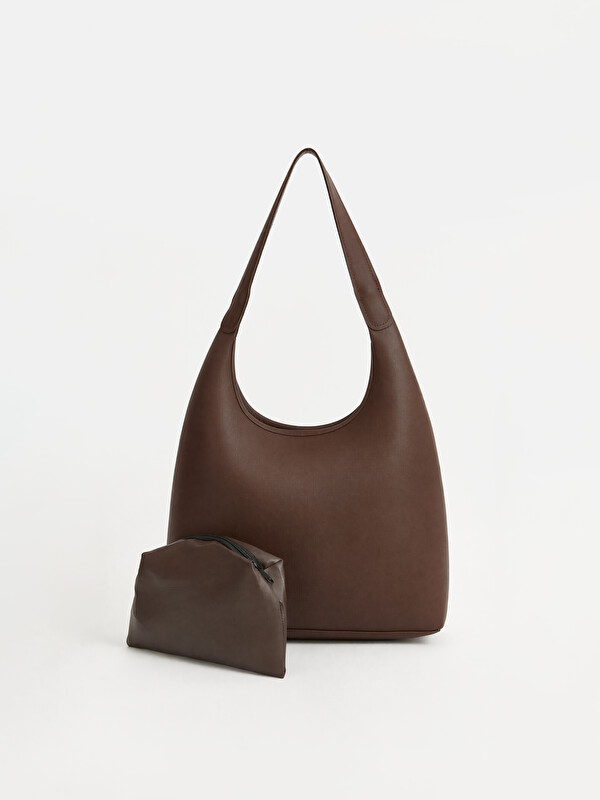 LCW ACCESSORIES Woman Brown Top-Handle Bag