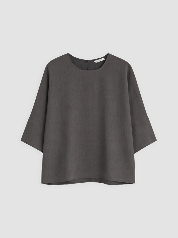 LCW Vision Bisiklet Yaka Oversize Bluz