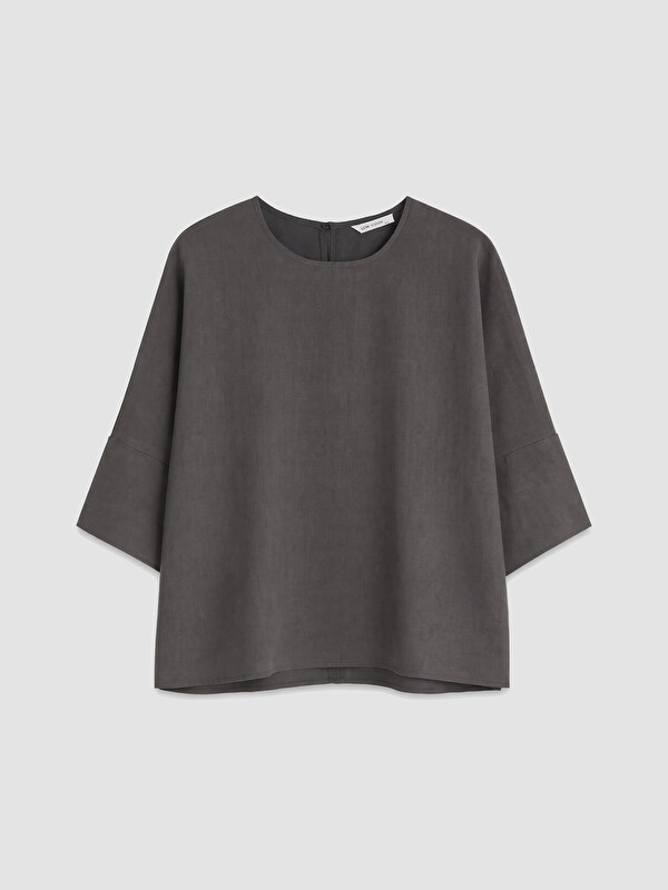 LCW Vision Bisiklet Yaka Oversize Bluz