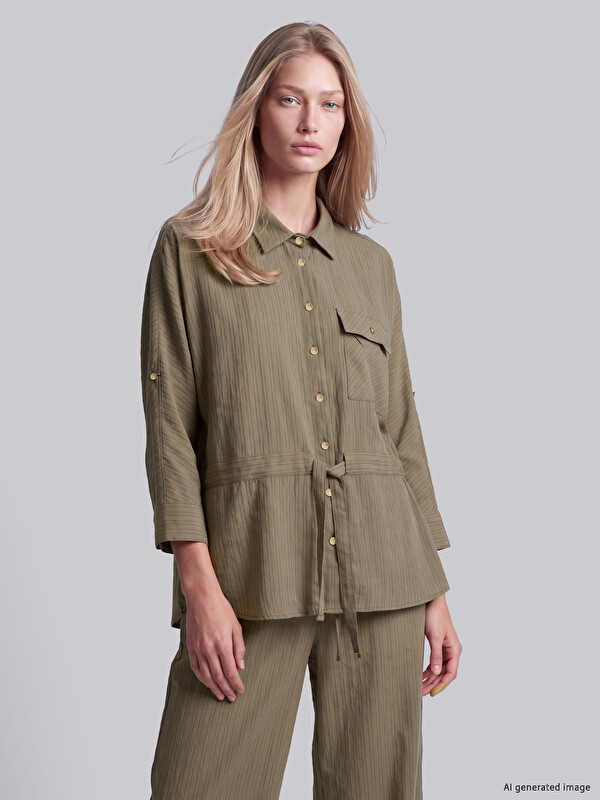 LCW Vision Striped Modal Blended Women's Shirt