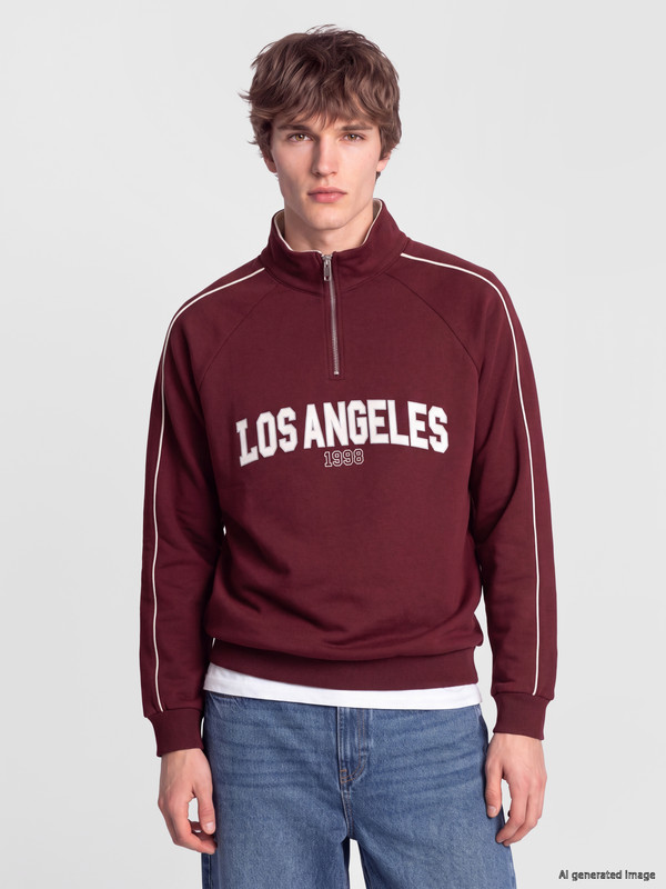 XSIDE Man Bordeaux Sweatshirt