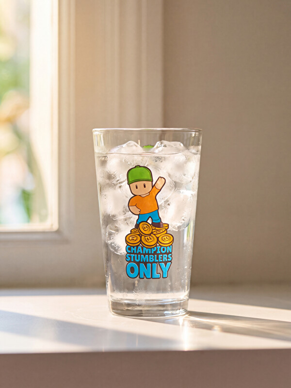 LCW HOME Stumble Guys Baskılı Cam Bardak 550 ml