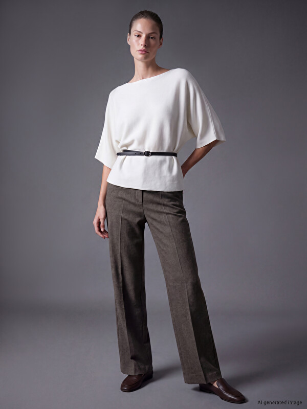 LCWAIKIKI Classic Šarene pantalone sa visokim strukom za Žene