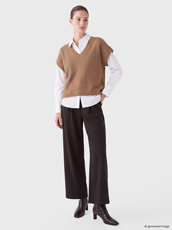 LCW EVERYDAY Loose Fit Kadın Pileli Kumaş Pantolon