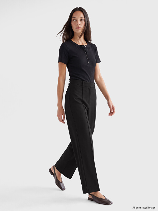 LCWAIKIKI Classic Ženske pantalone sa visokim strukom i širokim nogavicama