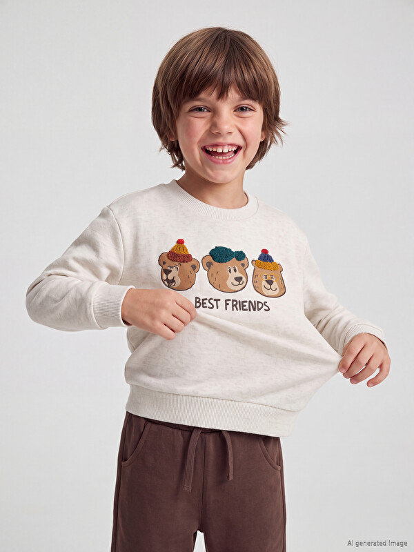 LCW Kids Baskılı Erkek Çocuk Sweatshirt