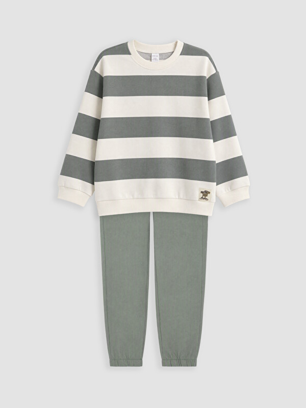 LCW Kids Striped Boys' Tracksuit Set