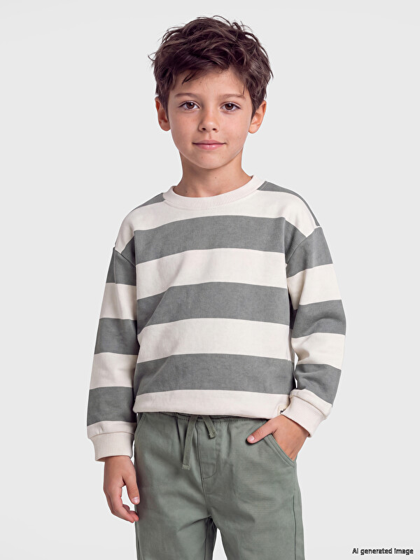 LCW Kids Striped Boys' Tracksuit Set
