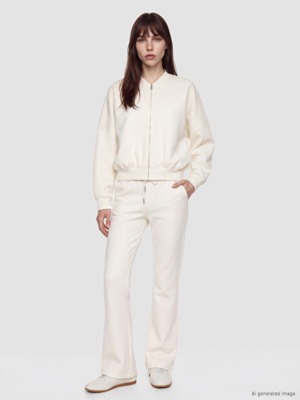 LCW Vision Elastic Waist Flare Women's Sweatpants