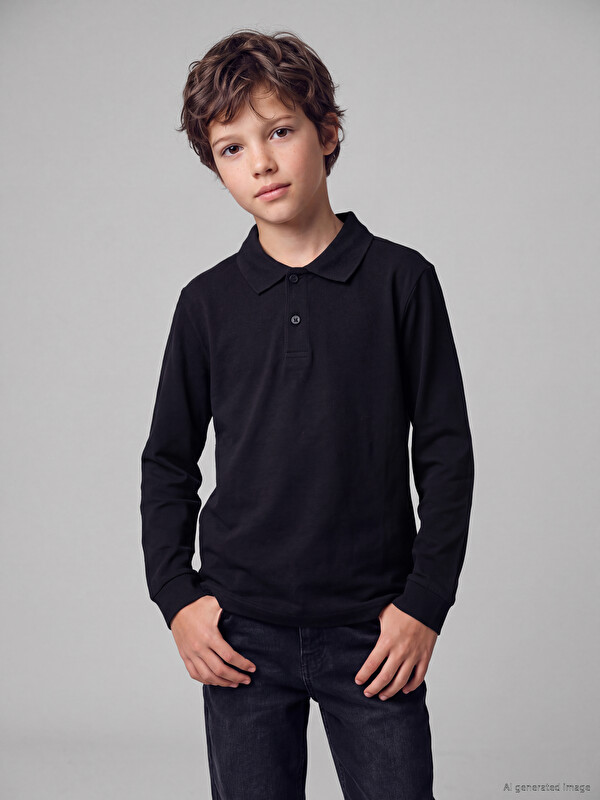 LCW Kids Bluzë me jakë polo për djem