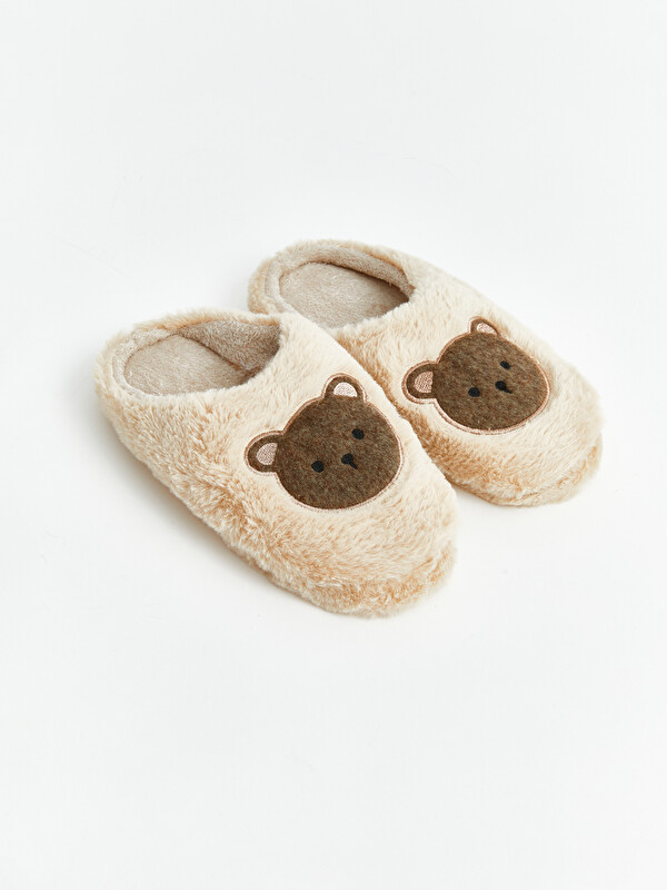 LCW STEPS Teddy Bear Figured Plush Girls' Slipper