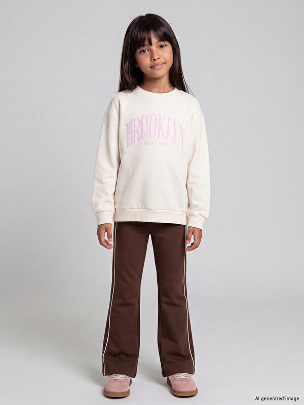 LCW Kids Leggins me prekje të butë me këmbë të zgjeruara për vajza