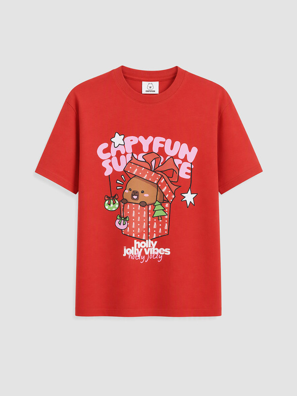 LCW Kids Футболка Capyfun с принтом для девочек