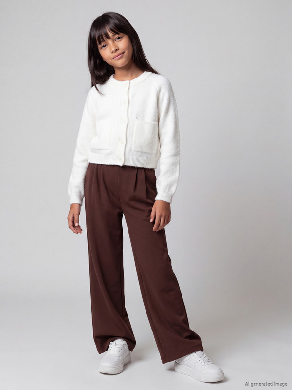 LCW Kids Pleated Girls' Soft Touch Sweatpants