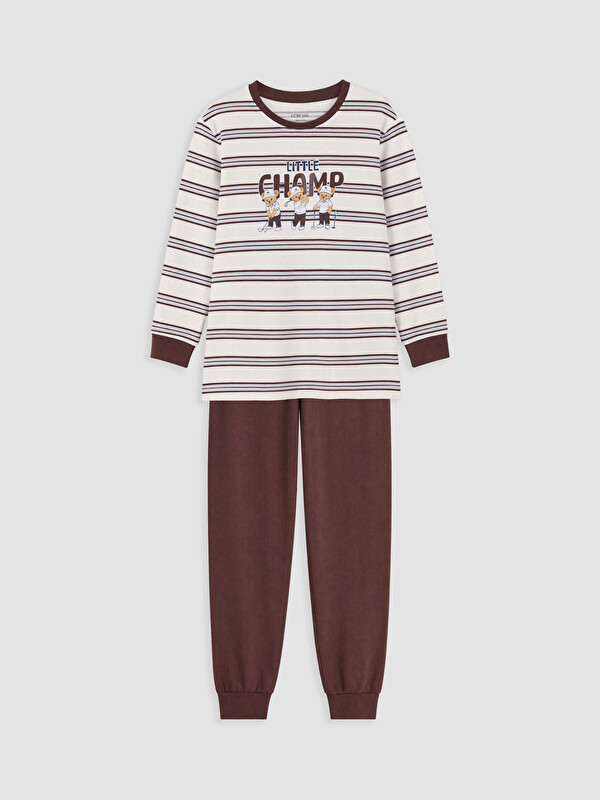 LCW Kids Crew Neck Boys' Pyjamas Set