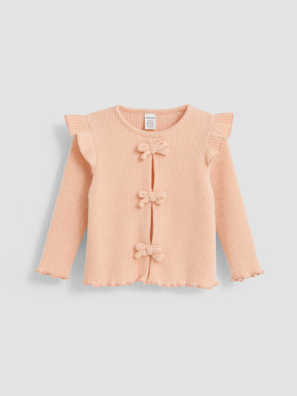 LCW baby Fiyonk Detaylı Kız Bebek Tişört