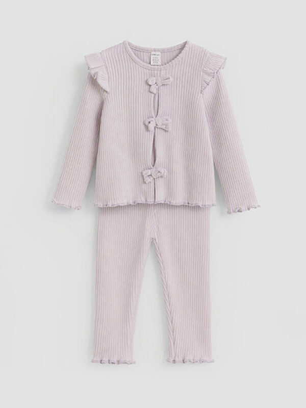 LCW baby Bow Detailed Baby Girls' Set