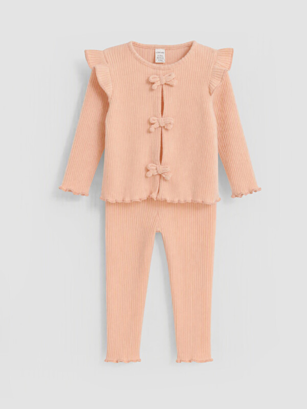 LCW baby Bow Detailed Baby Girls' Set