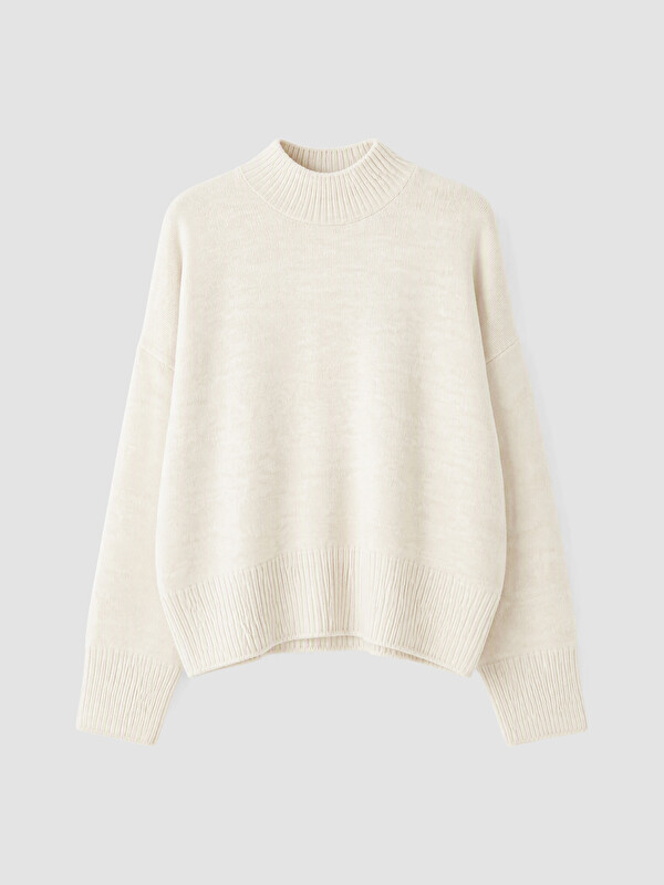 LCW Vision Mock Turtleneck Oversize Women's Knitwear Sweater