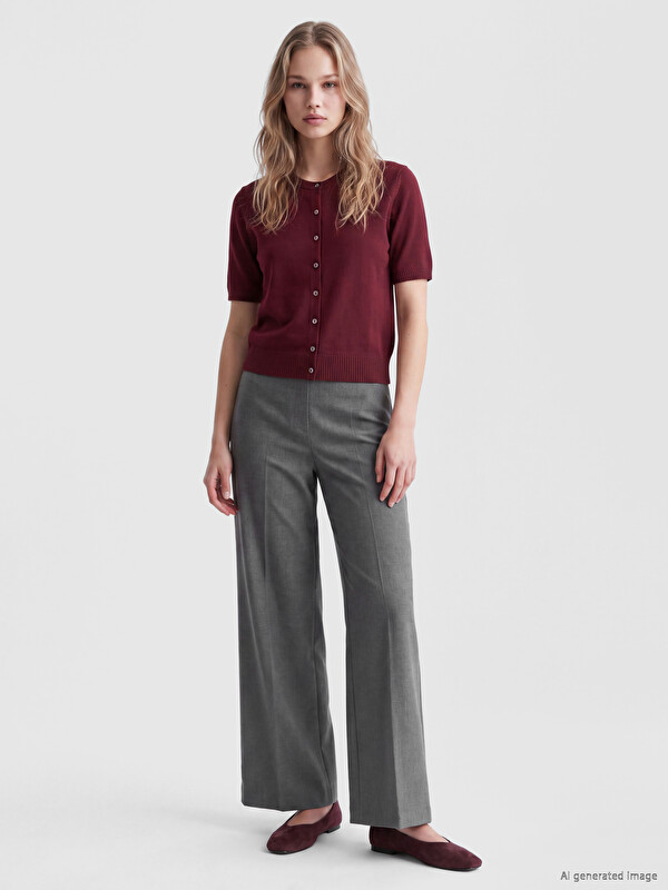 LCW Vision Woman Grey Tailored Trousers