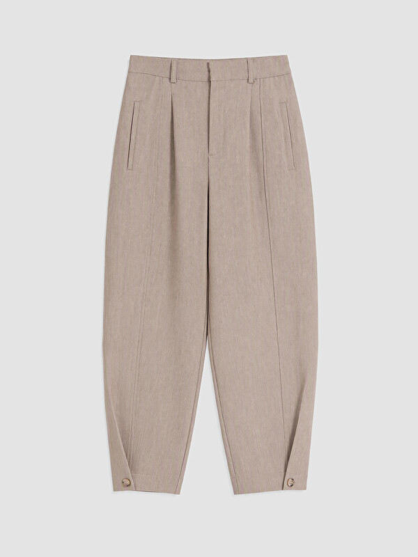 LCW Vision Woman Beige Tailored Trousers