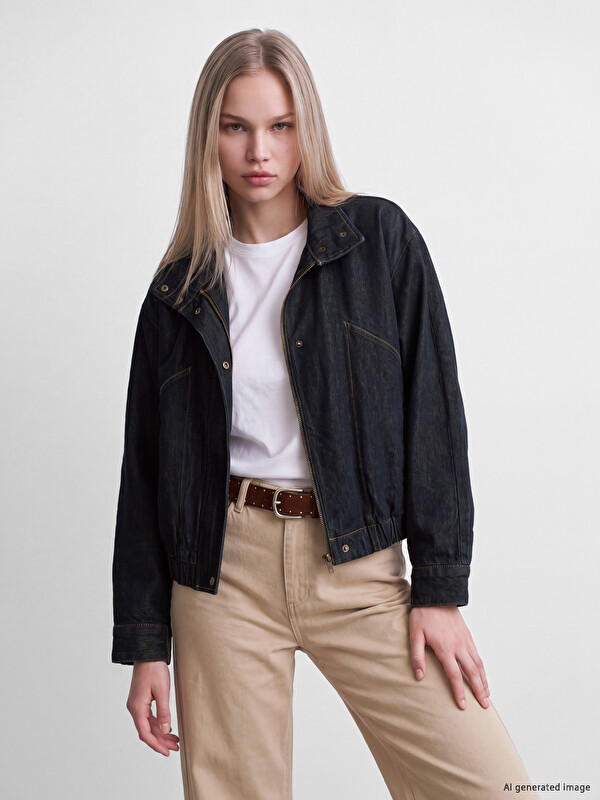 LCW Vision Oversize Kadın Jean Gömlek Ceket