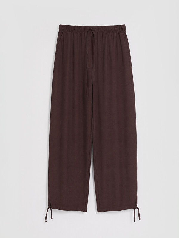 LCW Vision Elastic Waist Wide Leg Women's Trousers