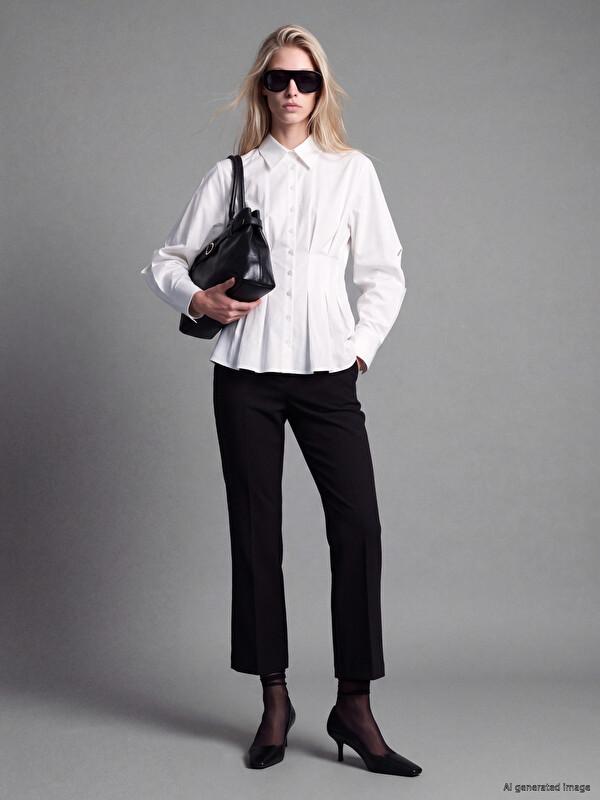 LCW Vision High Waist Women's Cigarette Trousers