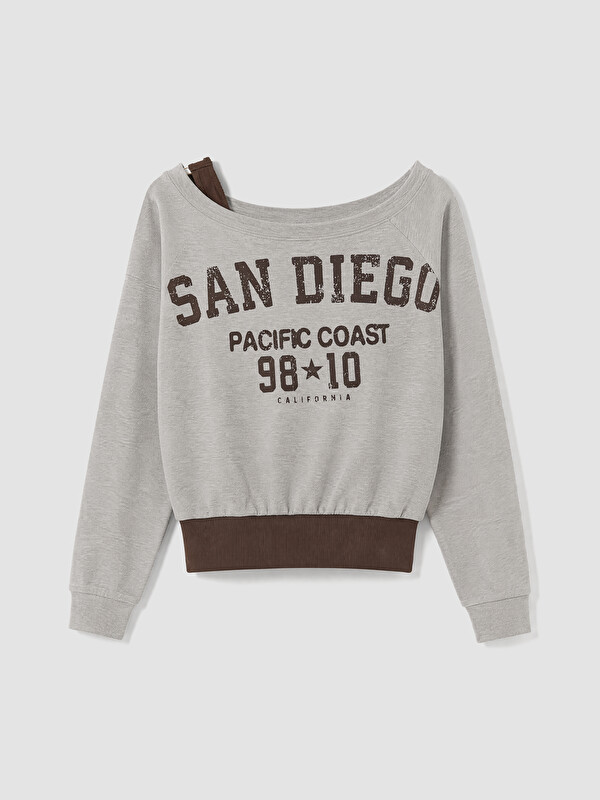 XSIDE Kayık Yaka Soft Touch Kadın Sweatshirt