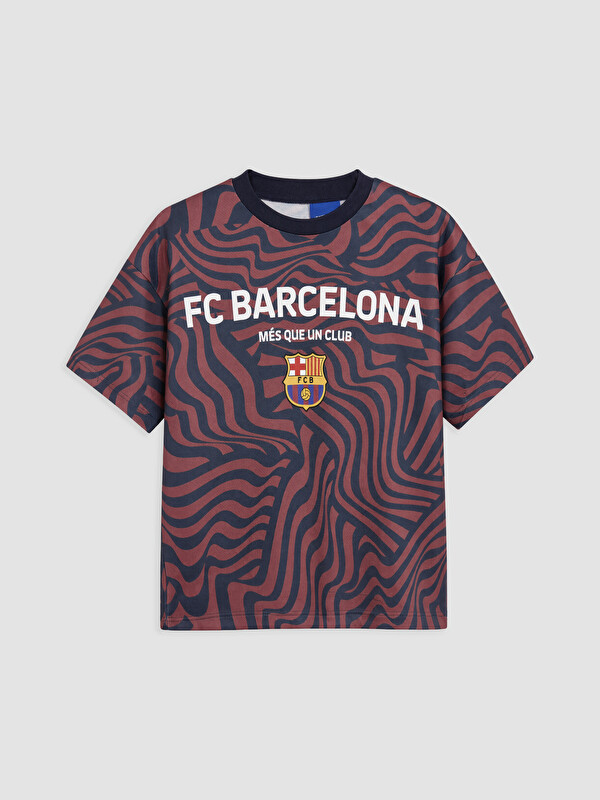 LCW Kids FC Barcelona Lisanslı Erkek Çocuk Tişört