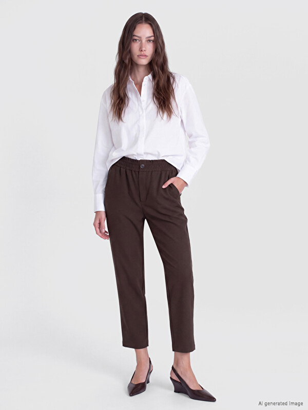 LCW Modest Elastic Waist Women's Trousers