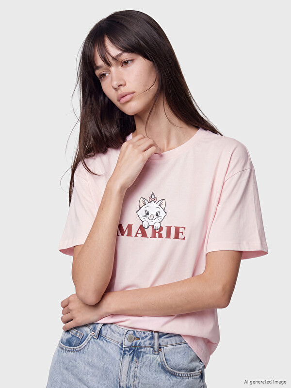 XSIDE Мари печатена маица %100 памук за Жени