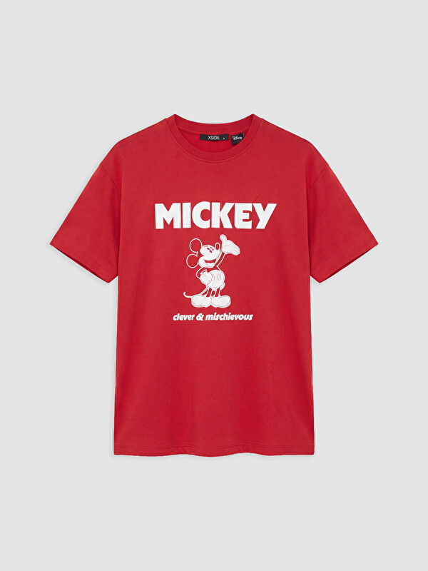 XSIDE Mickey Mouse Baskılı %100 Pamuklu Kadın Tişört
