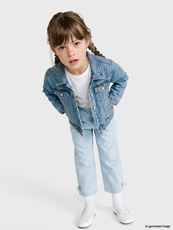 LCW Kids جینزی کچان بە قاڵبی فراوان و قەدی کەمەند